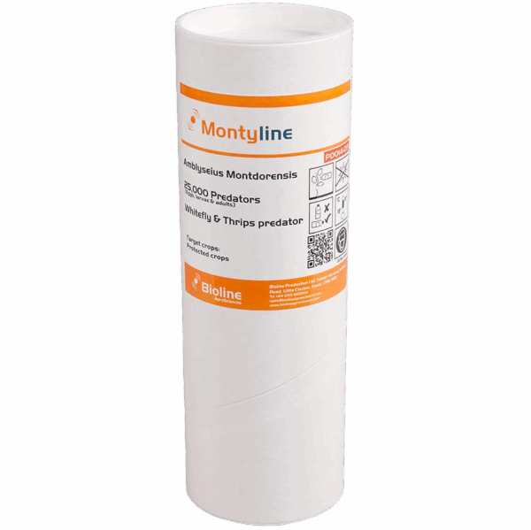 Montyline - Tubo 25.000 Individuos - Amblyseius montdorensis (Trips / Mosca Blanca)