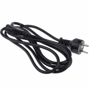 Cable Negro 3x1.5mm con Clavija Schuko + Clavija IEC Hembra C13 5m