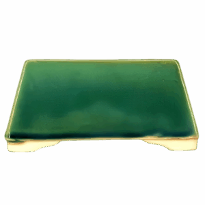 Tiesto Esmaltado Cuadrado Verde 13 x 13 x 8 cm