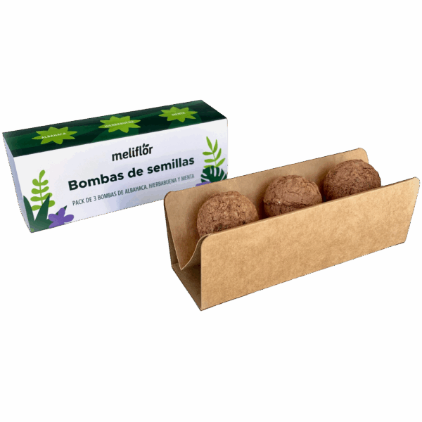 Meliflor Bombas de Semillas (Albahaca, Hierbabuena y Menta)