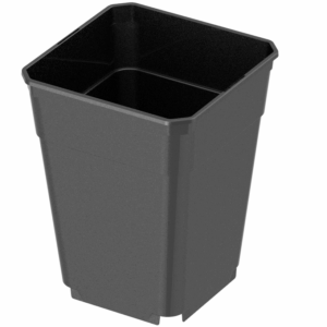 Maceta Alber Cuadrada Negra (Bolsa 85 Uds.)