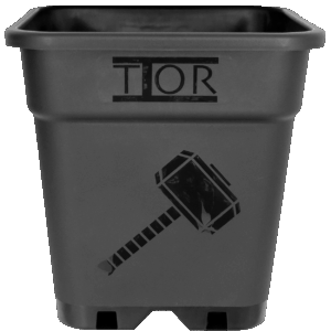 Maceta Thor Cuadrada Negra 14L (28,5x28,5x28x5cm)