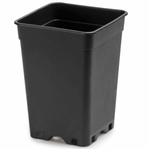 Maceta Cuadrada Reforzada Inundacion Negra Auto 26x26x37,5cm 18L (Pack 50Und)