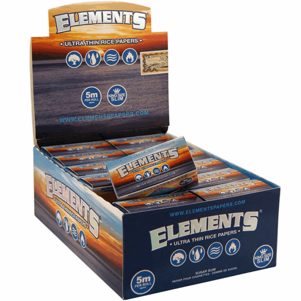 Papel de Fumar Elements Rollo 5m en Caja de Plástico (10Und)
