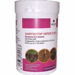 Sipcam Jardín Chryzotop Verde 25gr (Hormona Enraizante) Acido Indolbutírico 0,25% AP
